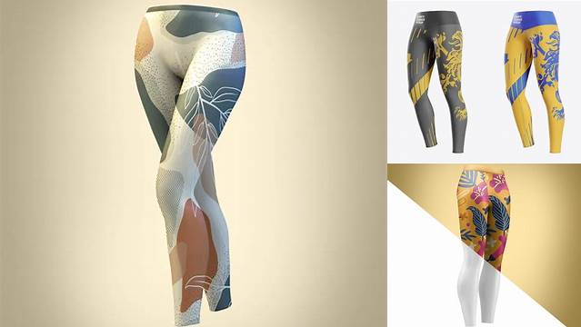 5459+ Women's Leggings PSD Mockup Back view High-Quality Design Free PSD