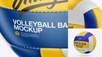 546+ Volleyball Ball PSD Mockup Half Side View Stylish Free PSD