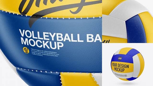 546+ Volleyball Ball PSD Mockup Half Side View Stylish Free PSD