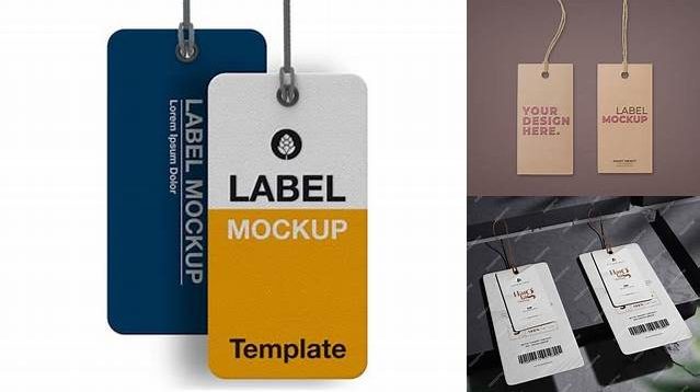 5460+ Carton Hang Tag PSD Mockup Front & Back Views Advanced Editable PSD