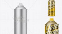 5462+ Aluminium Sprayer Bottle Whithout Cap PSD Mockup Front View Smart Design Template Free