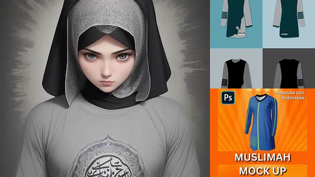 5465+ Muslimah Tshirt Mockup Best for Showcase