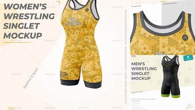 5468+ Wrestling Singlet Mockup Smart PNG Image