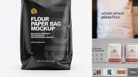 547+ Glossy Flour Bag PSD Mockup Half Side View Unique and Creative Free PSD File