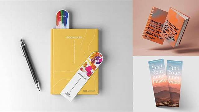 5470+ Hardcover Book With Bookmark PSD Mockup Smart Layer PSD