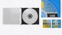 5472+ Opened Jewel Slim Case with Disc PSD Mockup Top View Smart Object PSD Free Resource