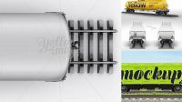 5475+ Railroad Tank Car PSD Mockup Top View For Free Download