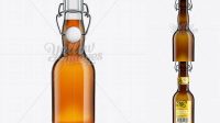 5477+ Glass Bottle with Amber Ale and Swing Top Closure 330ml Elegant Free Graphic Resource