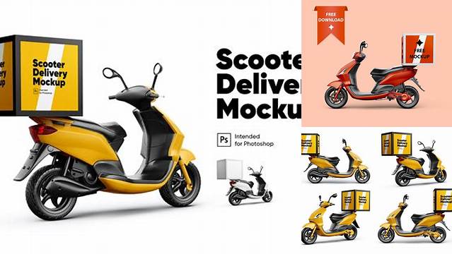 548+ Scooter Delivery Mockup Free Best for Showcase