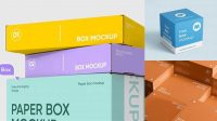 5480+ 3d Box Mockup Generator Free PSD