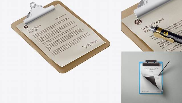 5481+ Carton Clipboard PSD Mockup Half Side View Fully Editable Photoshop PSD Free Download