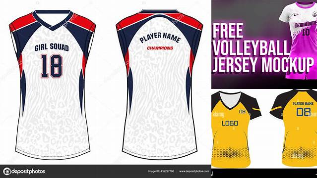 5482+ Volleyball Uniform Mockup Smart PNG Image