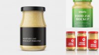 5483+ Glass Jar of Mustard Sauce PSD Mockup Best for Showcase