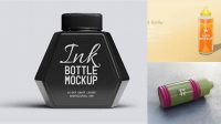 5486+ Ink Bottle Mockup Customizable Design Files