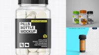 5486+ Matte Plastic Tablets Bottle PSD Mockup Advanced Photoshop Template