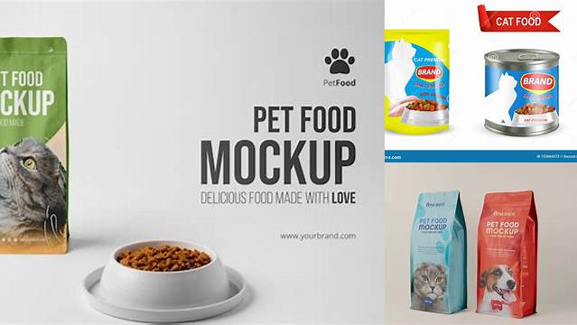 5489+ Cat Food Mockup Professional PSD Template