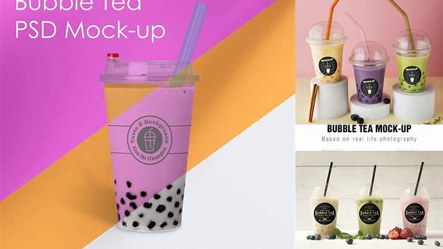 5489+ Free Bubble Tea Mockup Digital Download