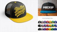 549+ Snapback Cap PSD Mockup Right Half Side View Versatile Mockup for Designers