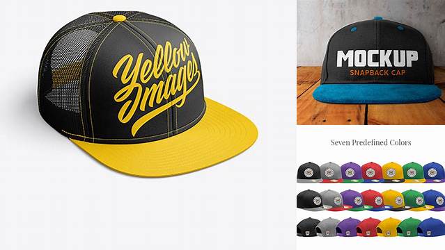 549+ Snapback Cap PSD Mockup Right Half Side View Versatile Mockup for Designers