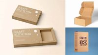 5490+ Two Kraft Paper Boxes PSD Mockup Half Side View Smart Layer Mockup Free