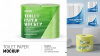 5493+ Toilet Paper 4 pack PSD Mockup Exclusive Free Creative Mockup File