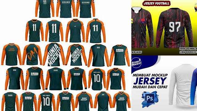 5494+ Mockup Jersey Lengan Panjang Polos Digital Download