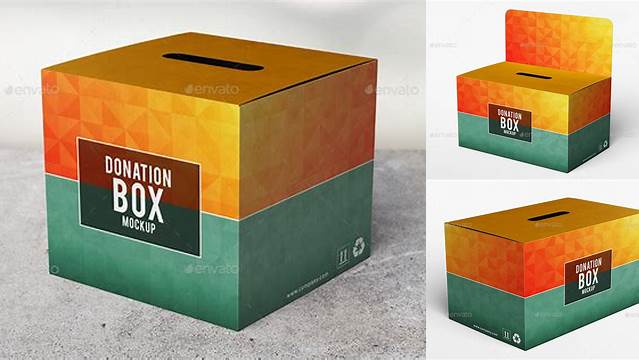 5501+ Donation Box Mockup High-End Layered Mockup Free