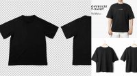 5501+ Oversized Black T Shirt Mockup Professional Design PSD