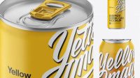 5503+ 150ml Matte Aluminium Can PSD Mockup High-Angle Shot Exclusive Free Photoshop Asset