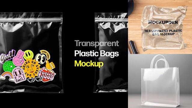 5503+ Transparent Plastic Bag Mockup High-Quality Design Free PSD