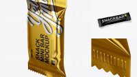 551+ Small Metallic Snack Bar PSD Mockup Halfside View Photoshop Resource Free