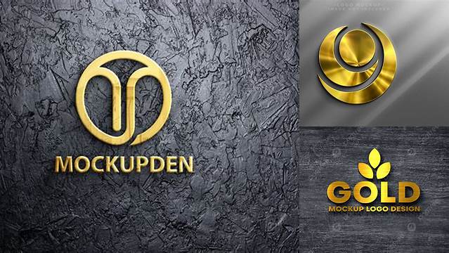 5513+ 3d Gold Logo Mockup Psd Free Download Versatile Mockup for Designers