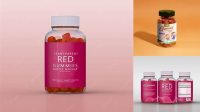 5513+ Gummies Bottle Mockup Free Smart Object PSD Template