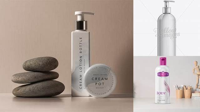 5520+ Plastic Lotion Bottle with Batcher PSD Mockup Elegant and Versatile PSD Resource