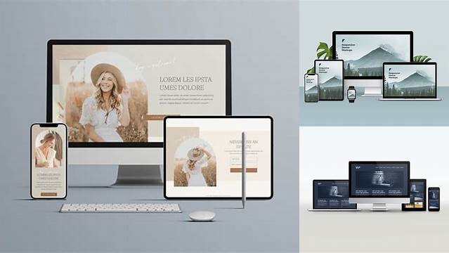 5522+ Responsive Web Design Mockup Template Stylish Free PSD