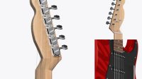 5527+ Electric Guitar with Wooden Fingerboard PSD Mockup Back Half Side View Free Downloadable Graphic Resource