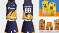 5527+ Jersey Basketball Mockup Free Smart PNG Image