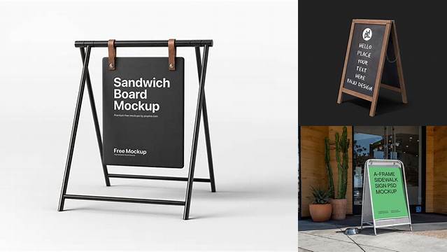 5527+ Sandwich Board Mockup Creative PSD Resources