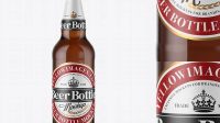 5528+ 500ml Amber Craft Beer Bottle PSD Mockup Fully Editable Photoshop PSD Free Download