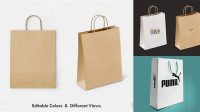 5528+ Paper Bag PSD Mockup Half Side View Free Premium Photoshop Template Download