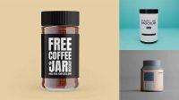 5530+ Plastic Coffe Jar PSD Mockup Advanced Free Graphic Template