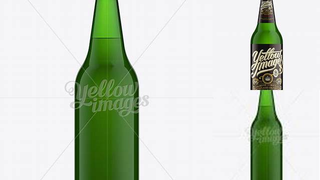 5532+ 66cl Vichy Green Bottle Mock Up Creative Free Photoshop Template