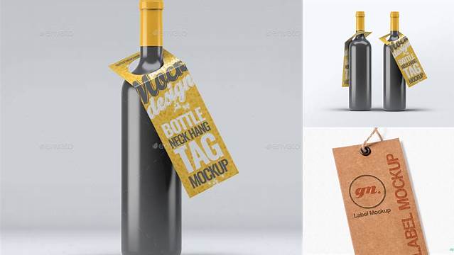 5532+ Bottle Neck Tag Mockup Unique Free Photoshop Files