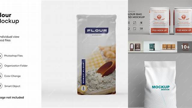 5535+ Flour Package Mockup PSD Free Download