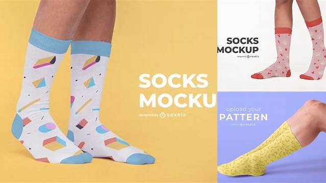 5535+ Socks PSD Mockup Editable Design PSD File