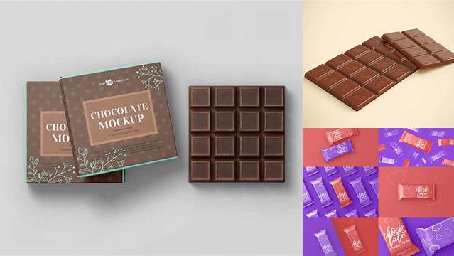 554+ Square Chocolate Mockup PSD Free Download