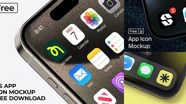 5542+ App Icon Mockup Iphone Download Free PSD