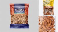 5543+ Clear Plastic Pack with Almonds PSD Mockup Free Professional PSD Download