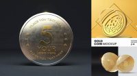 5546+ Free Realistic Detailed Coin Mockup In Psd Free PSD Mockup Resource