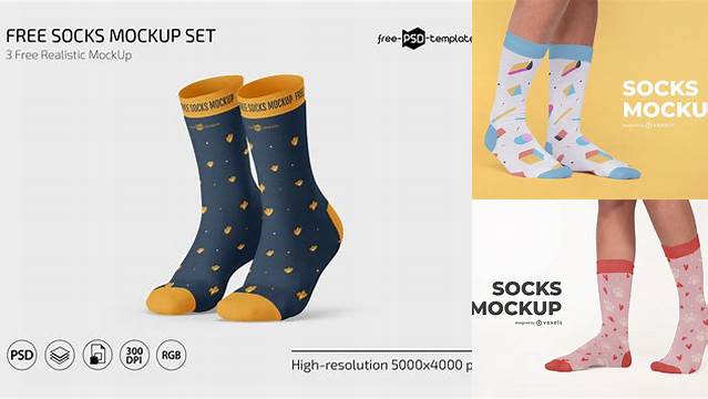 5551+ Socks Mockup Creative Design PSD Free Download